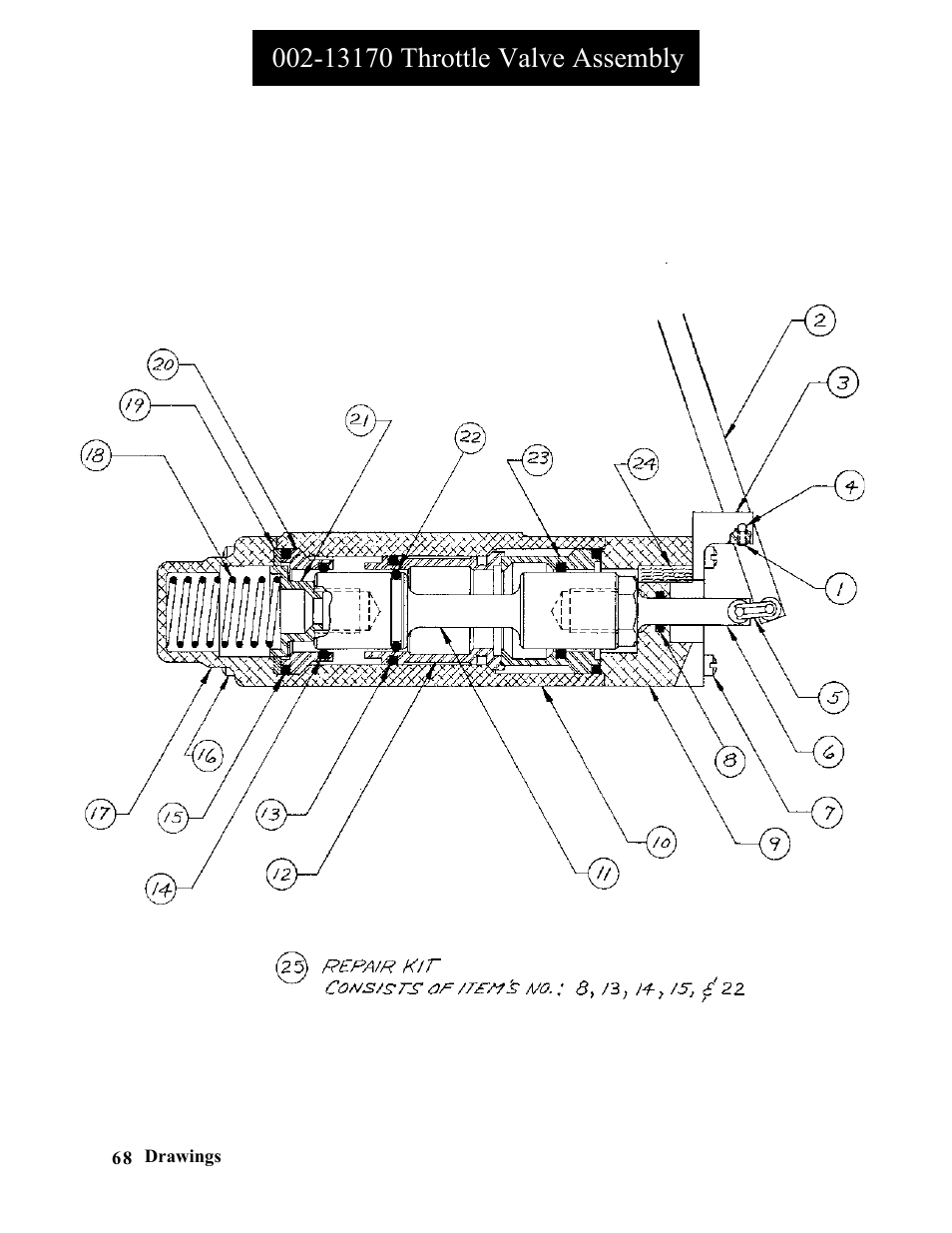 Hawk Industries Spinner Manual 550 HYDRAULIC Serial Numbers 1 to 205 User Manual | Page 68 / 81