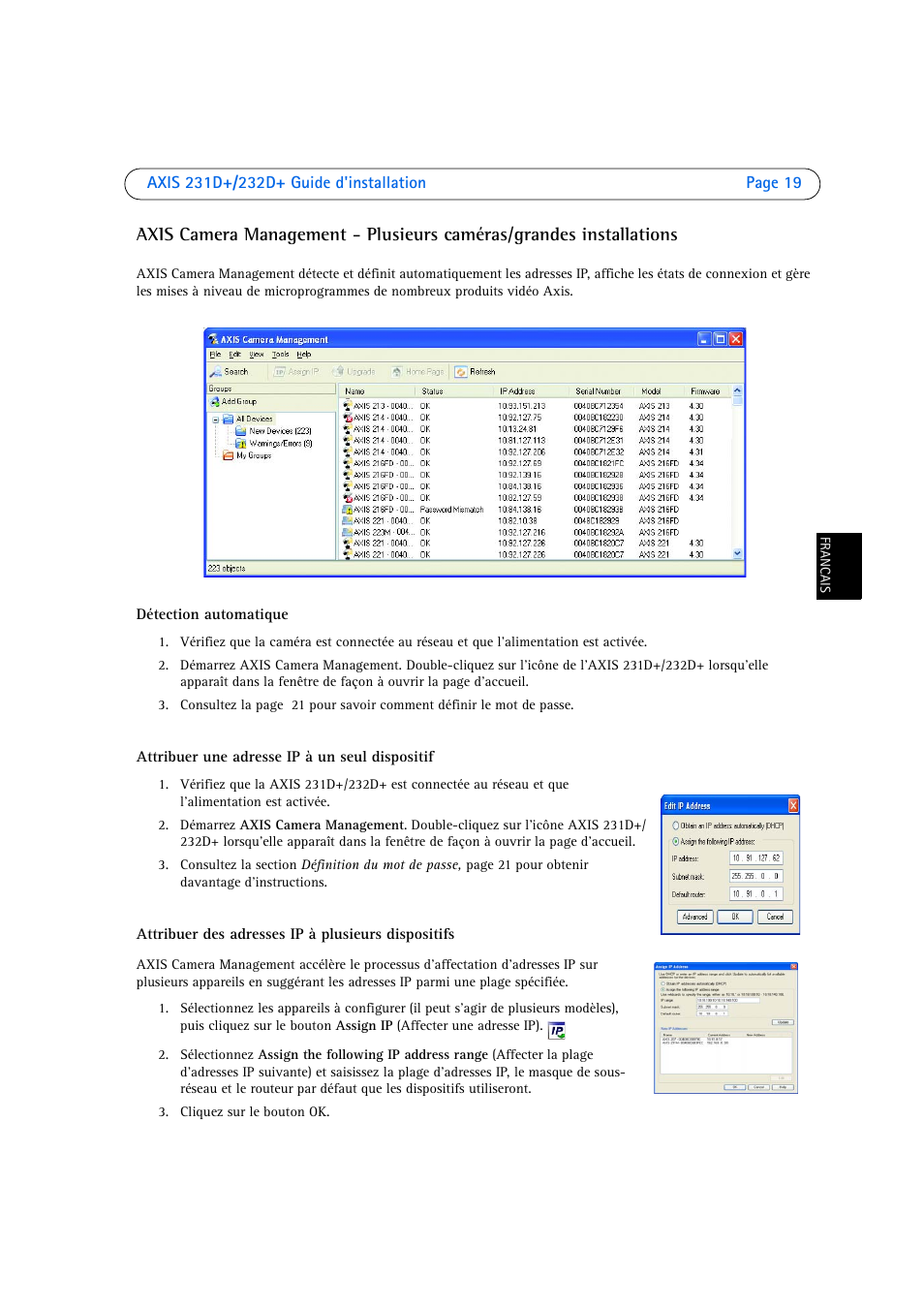 Axis Communications 231D User Manual | Page 19 / 54