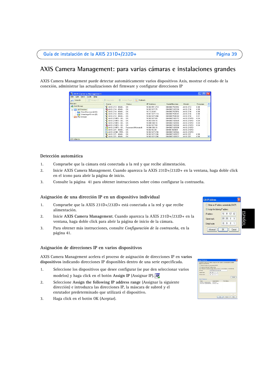 Axis Communications 231D User Manual | Page 39 / 54