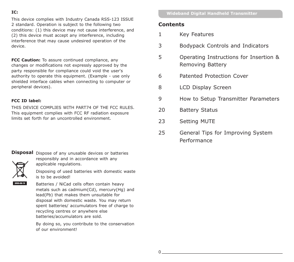 頁面 2 | MIPRO ACT-80H Wideband Digital Handheld Transmitter User Manual | Page 2 / 15
