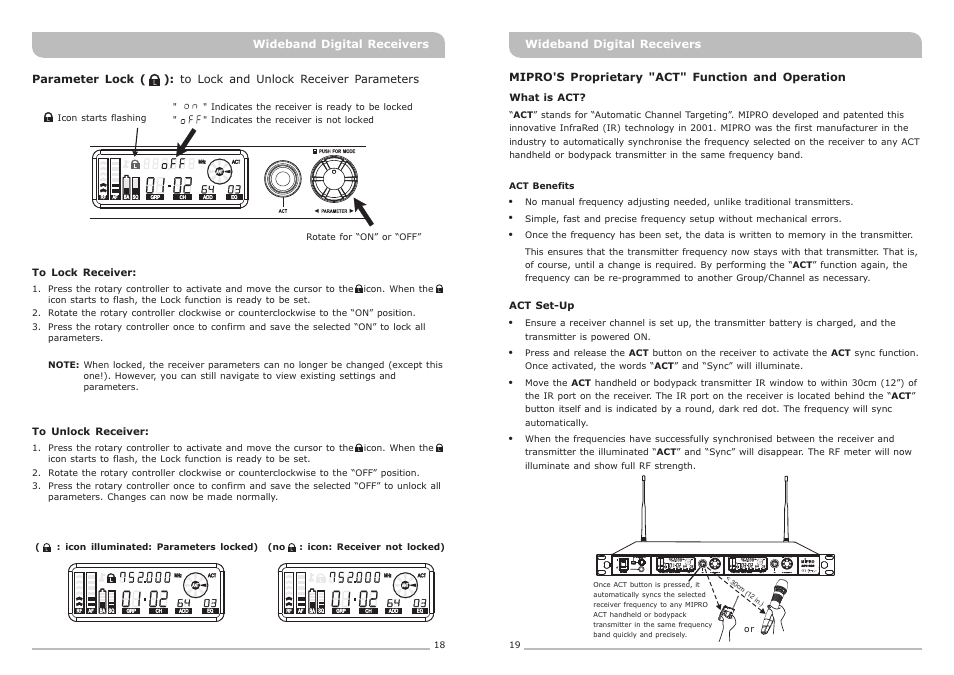 頁面 12 | MIPRO ACT-818 Wideband Single-Channel Digital Receiver User Manual | Page 12 / 15