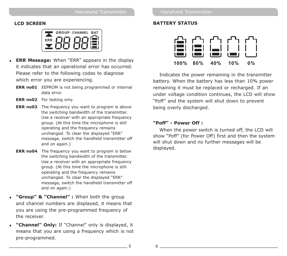 頁面 4 | MIPRO ACT-7H Handheld Transmitter User Manual | Page 4 / 5