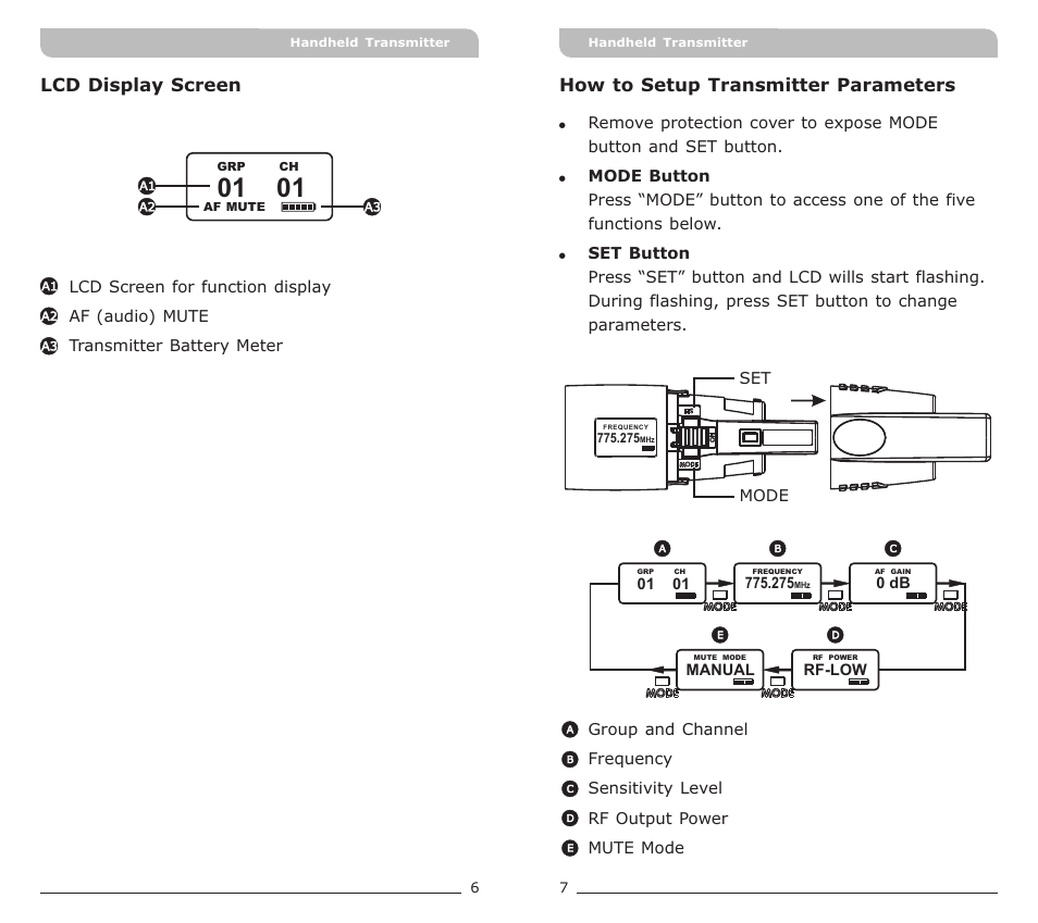 頁面 6 | MIPRO ACT-72H Narrowband Handheld Transmitte User Manual | Page 6 / 11
