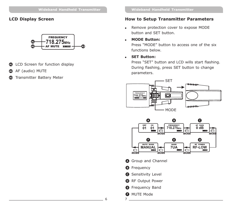 頁面 6 | MIPRO ACT-70H Wideband Handheld Transmitter User Manual | Page 6 / 11
