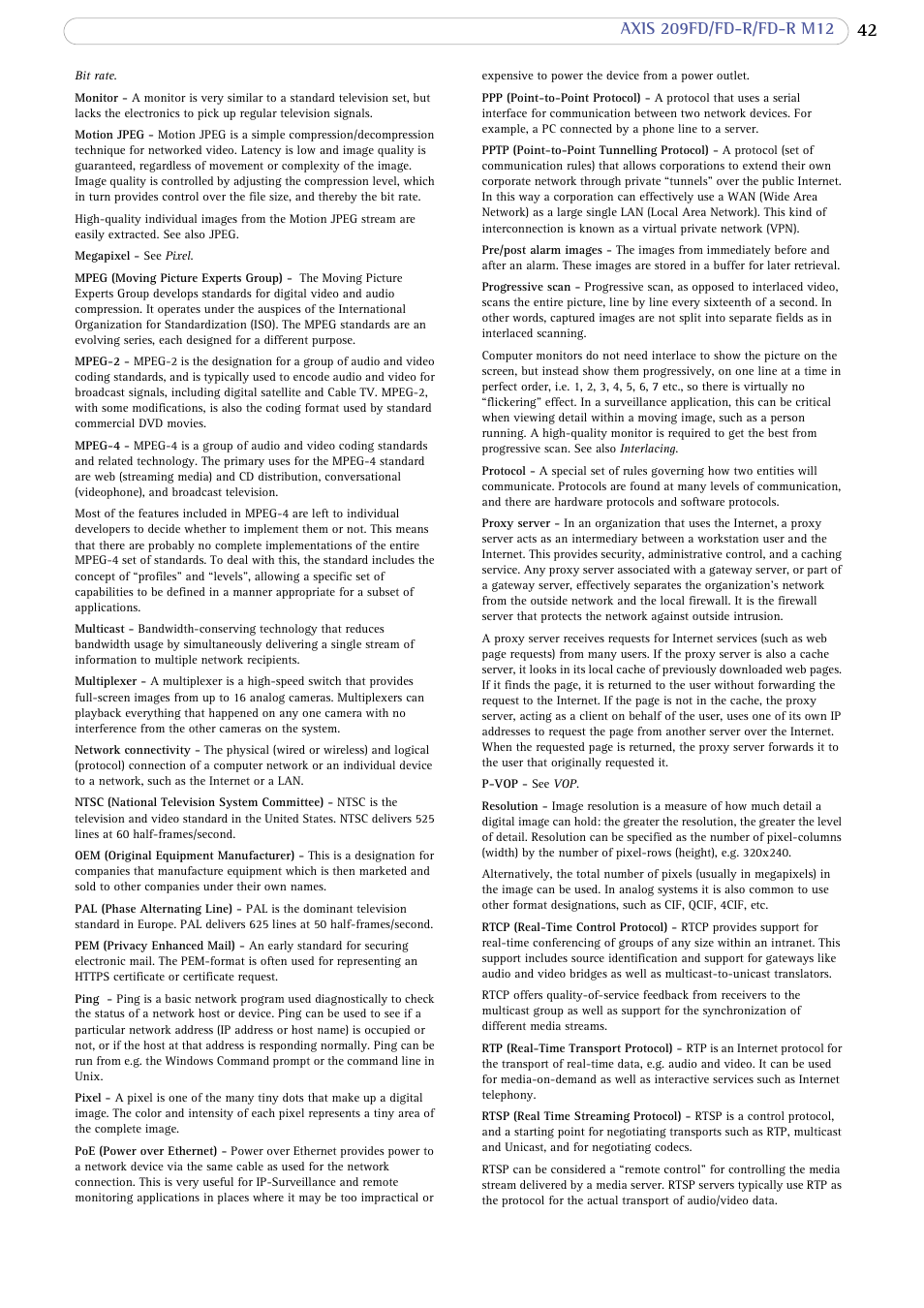 Axis Communications FD-R M12 User Manual | Page 42 / 45