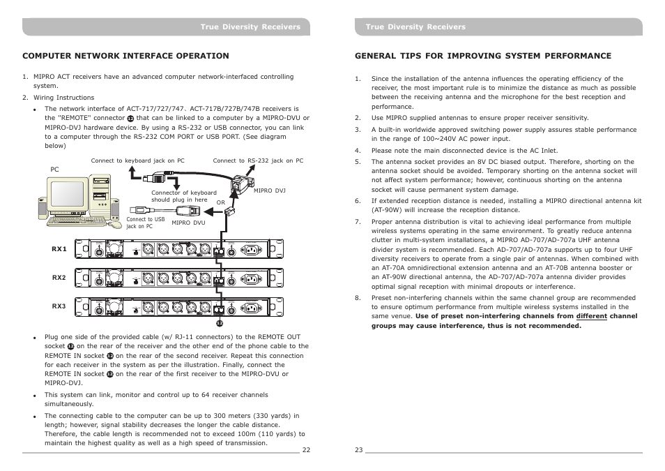 頁面 14 | MIPRO ACT-717 Single-Channel True Diversity Receiver User Manual | Page 14 / 15