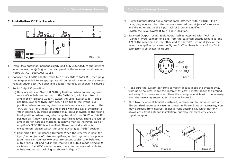 頁面 4 | MIPRO ACT-100A Dual-Channel Diversity Receiver User Manual | Page 4 / 7