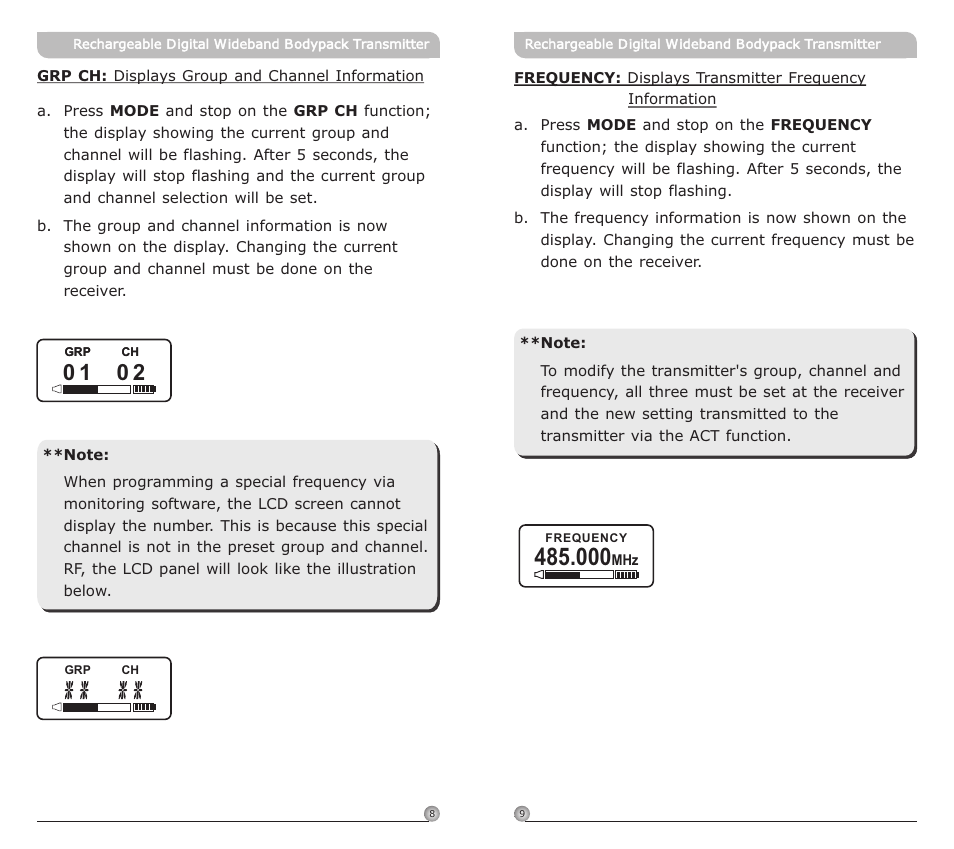 頁面 7 | MIPRO ACT-80TC Rechargeable Digital Wideband Bodypack Transmitter User Manual | Page 7 / 17