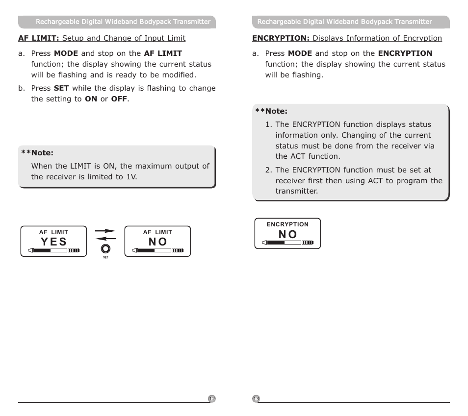 頁面 9 | MIPRO ACT-80TC Rechargeable Digital Wideband Bodypack Transmitter User Manual | Page 9 / 17