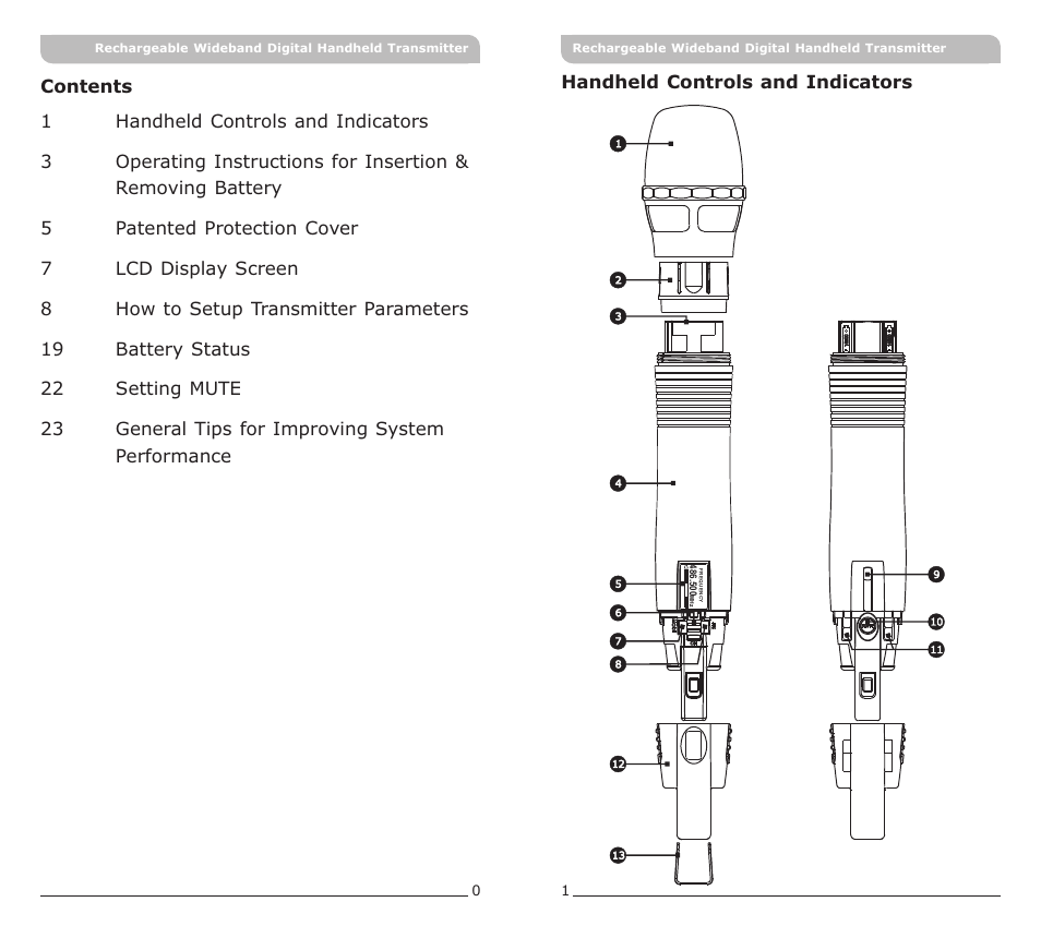 頁面 3 | MIPRO ACT-80HC Rechargeable Wideband Digital Handheld Transmitter User Manual | Page 3 / 15