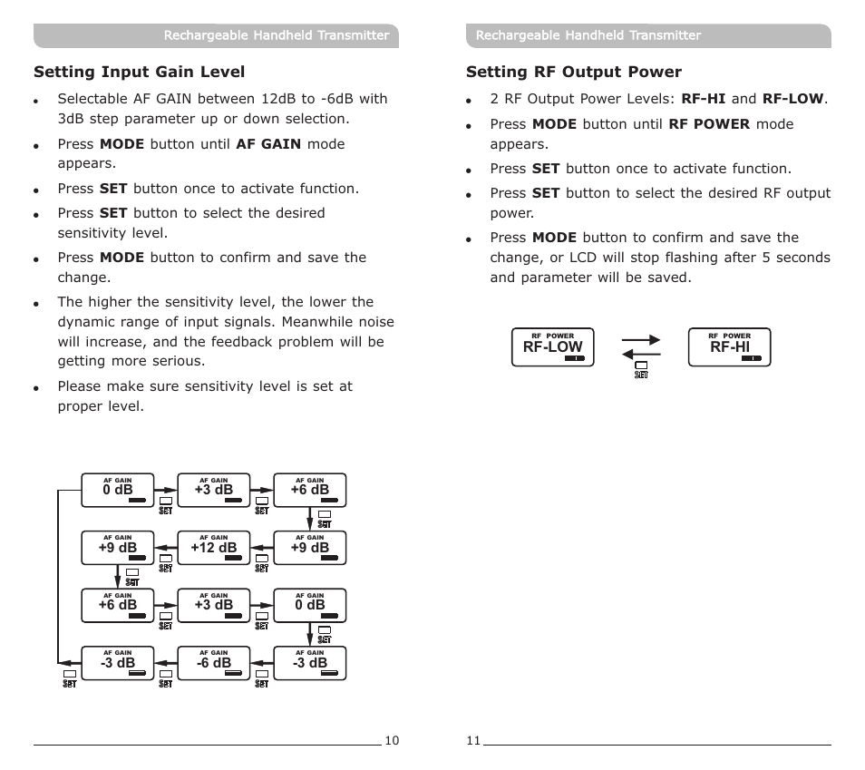 頁面 8 | MIPRO ACT-72HC Rechargeable Narrowband Handheld Transmitter User Manual | Page 8 / 11