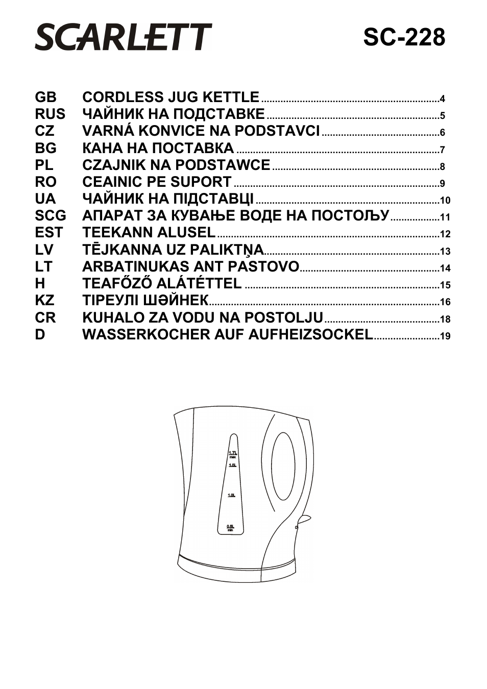 Scarlett SC-228 User Manual | 20 pages