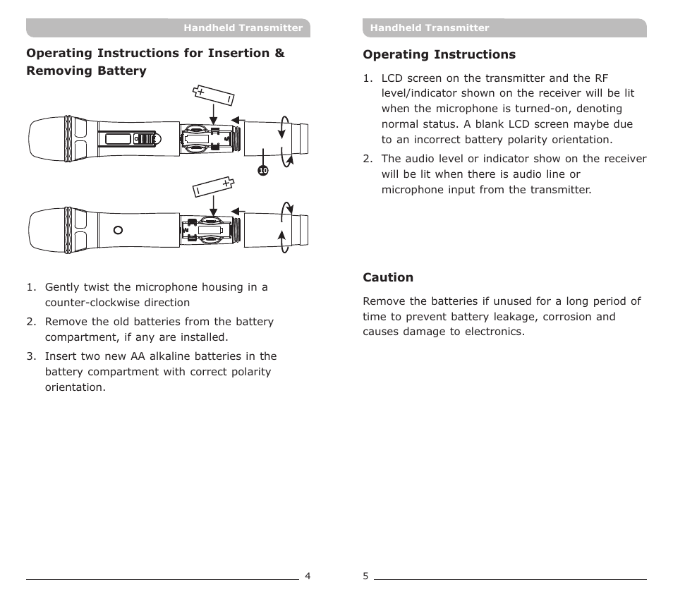 頁面 4 | MIPRO ACT-30Hr Remote Volume Control Handheld Transmitter User Manual | Page 4 / 7