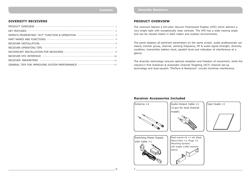 頁面 3 | MIPRO ACT-51 Single-Channel Diversity Receiver User Manual | Page 3 / 11