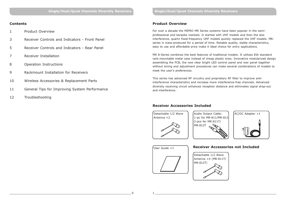 頁面 3 | MIPRO MR-811 Single-Channel Diversity Receiver User Manual | Page 3 / 9