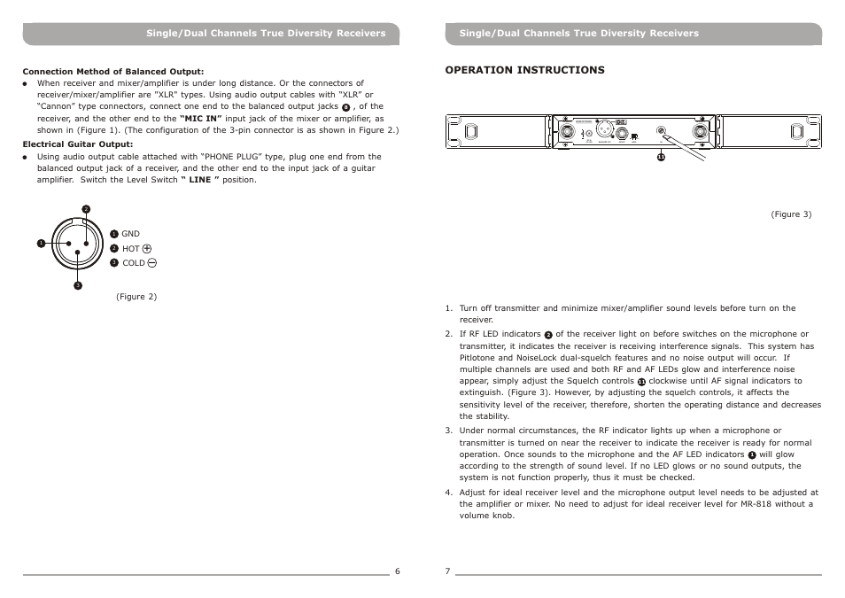 頁面 6 | MIPRO MR-818T Dual-Channel True Diversity Receiver User Manual | Page 6 / 9