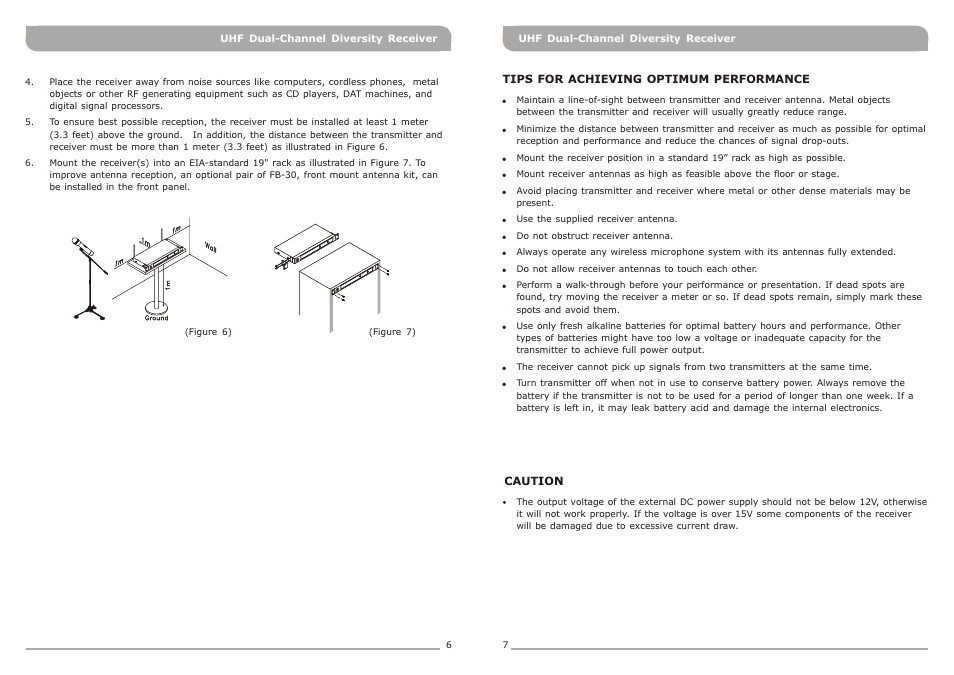 頁面 6 | MIPRO MR-823 Dual-Channel Diversity Receiver User Manual | Page 6 / 11