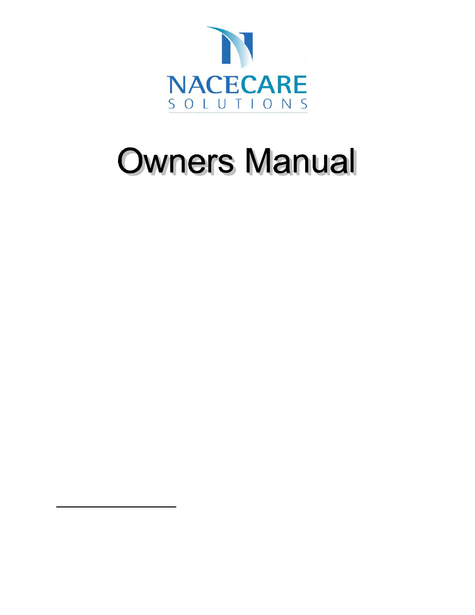 NaceCare Solutions AV4X User Manual | 4 pages