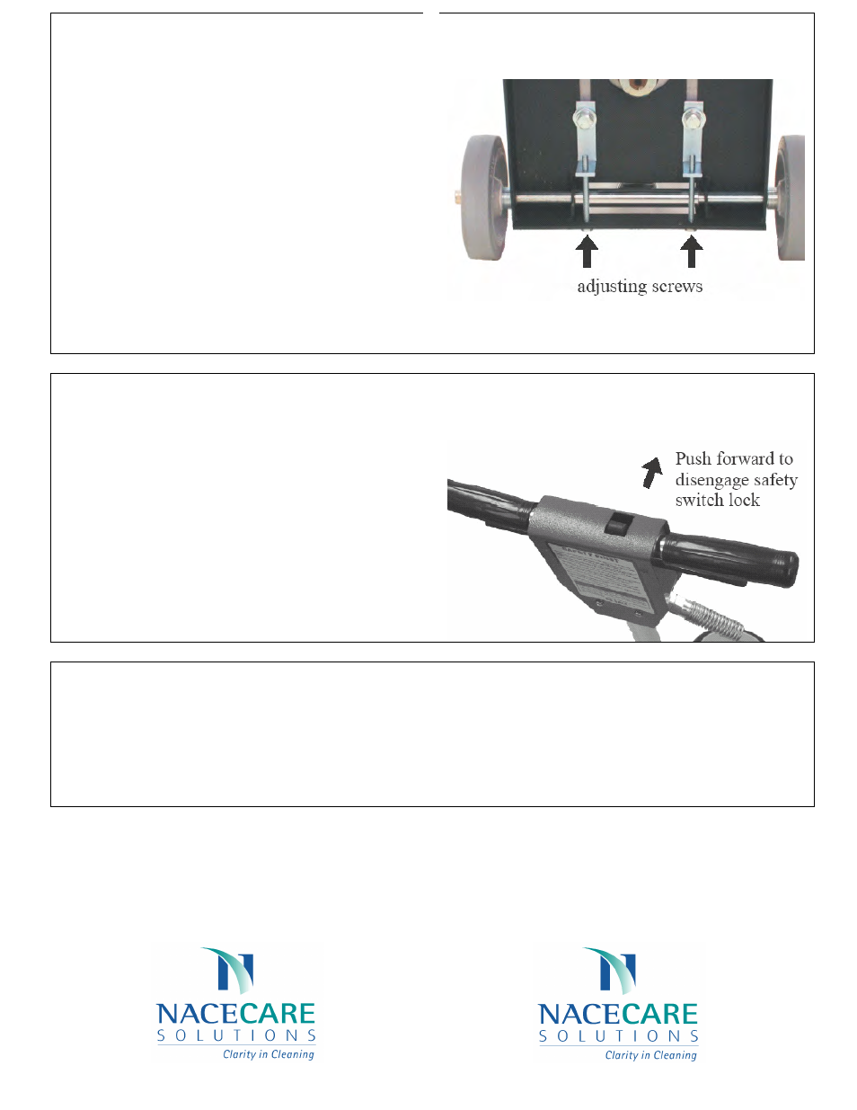 Adjustments, Controls, Na17ds & na20ds two speed machines | NaceCare Solutions NA20SS User Manual | Page 4 / 4