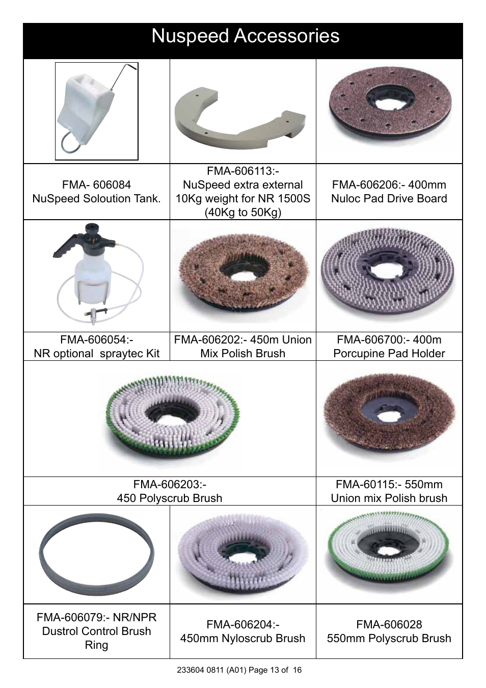 Nuspeed accessories | NaceCare Solutions NS20 User Manual | Page 13 / 16