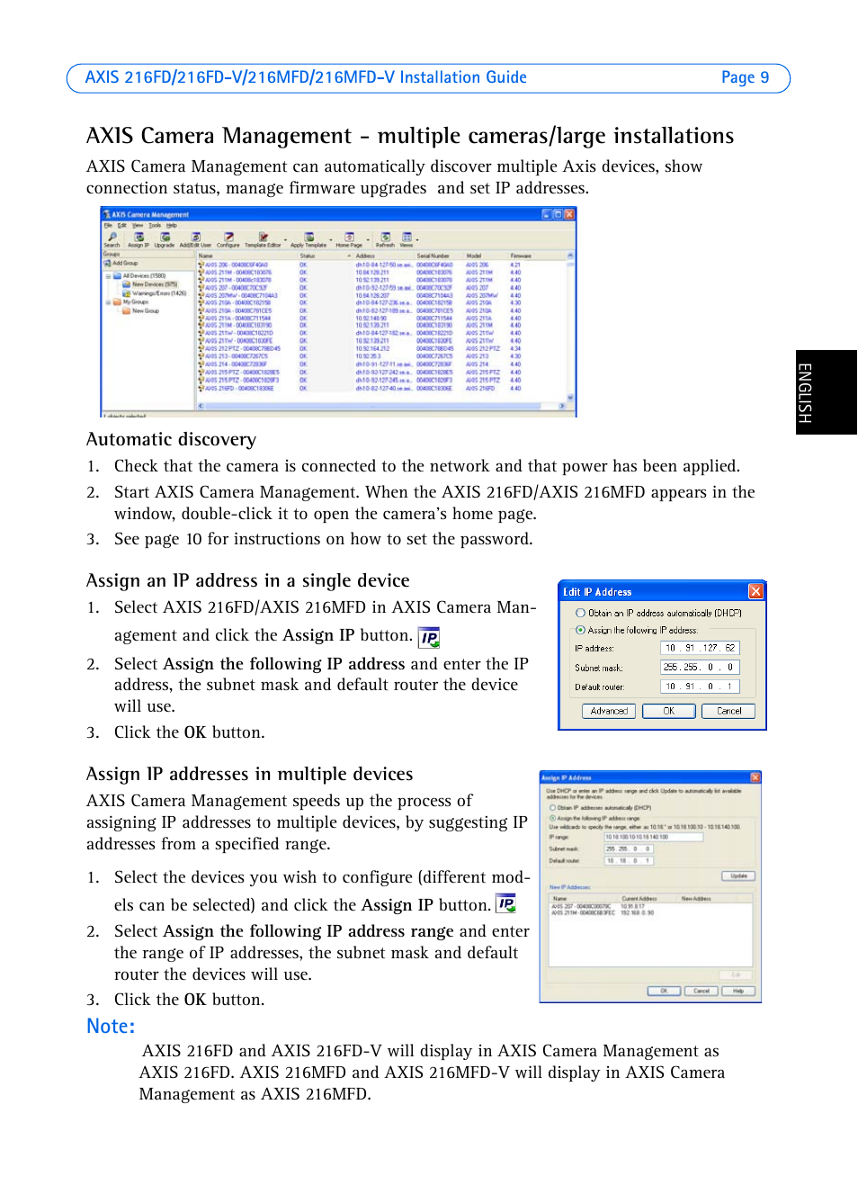 Axis Communications 216FD-V User Manual | Page 9 / 74