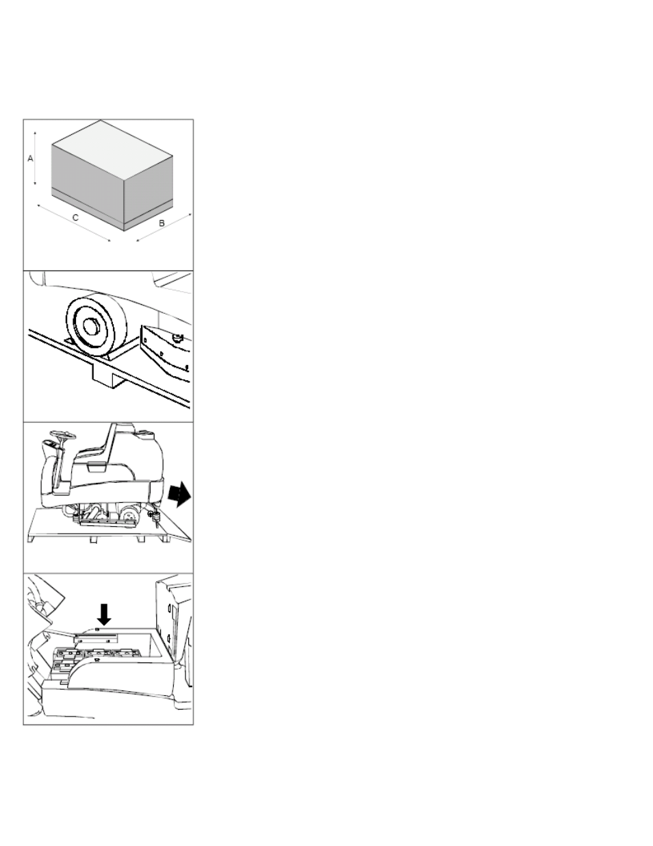 How to handle the packed machine, How to unpack the machine, Installation of the batteries into the machine | NaceCare Solutions ST995 User Manual | Page 4 / 25