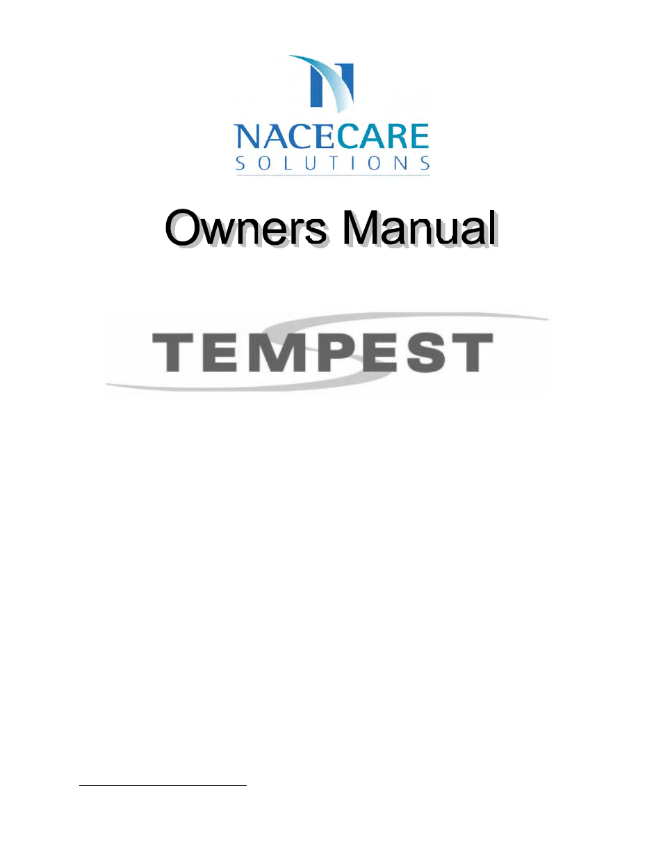 NaceCare Solutions TP18DX User Manual | 4 pages