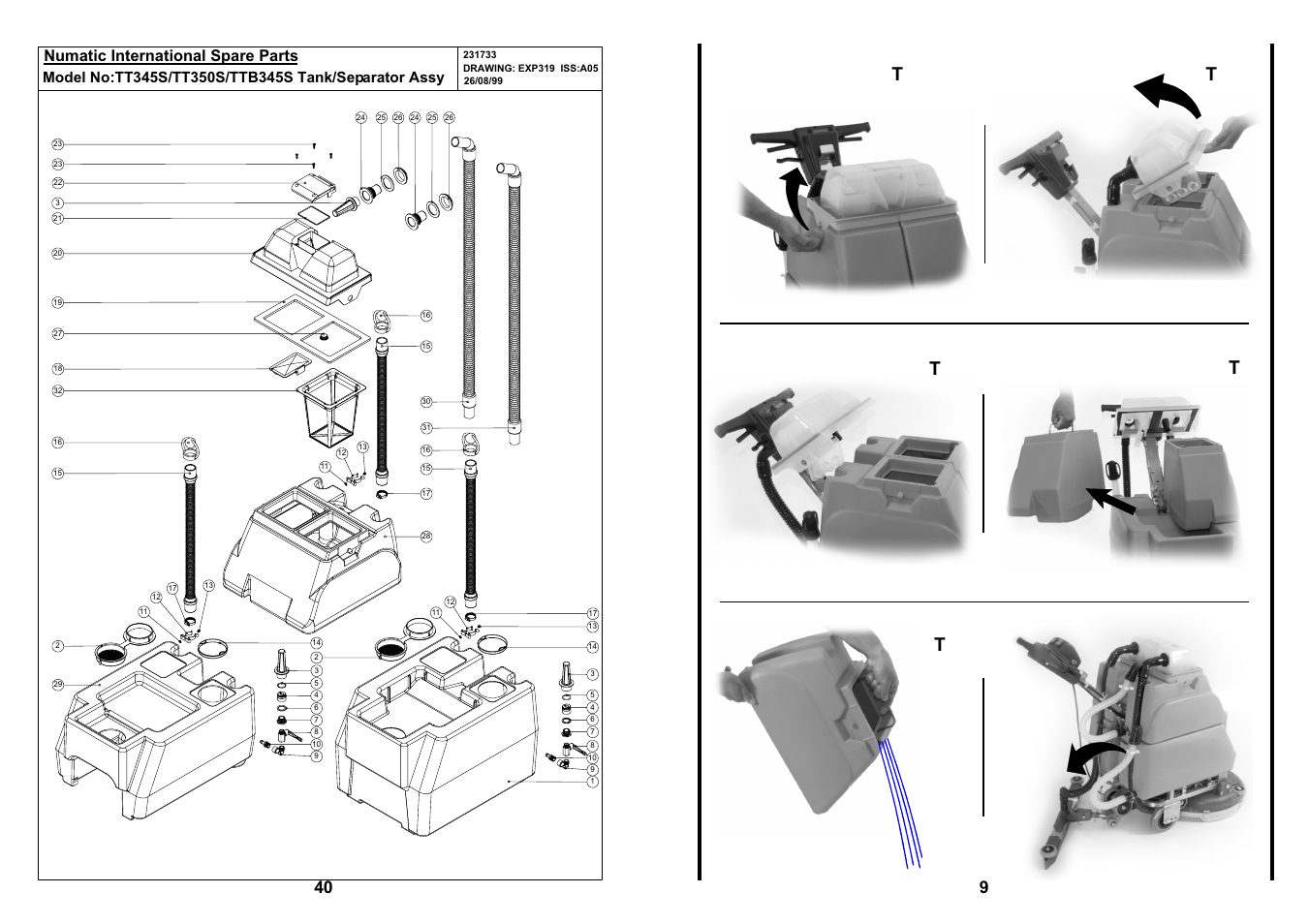 Numatic international spare parts | NaceCare Solutions TT455 User Manual | Page 9 / 24