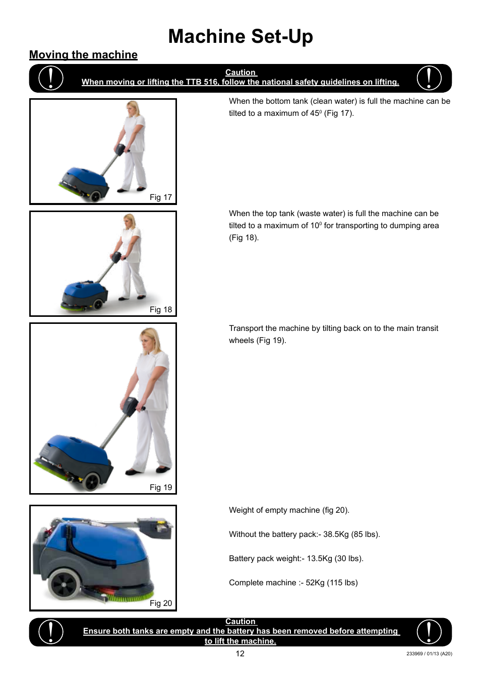 Machine set-up | NaceCare Solutions TTB516 User Manual | Page 12 / 24