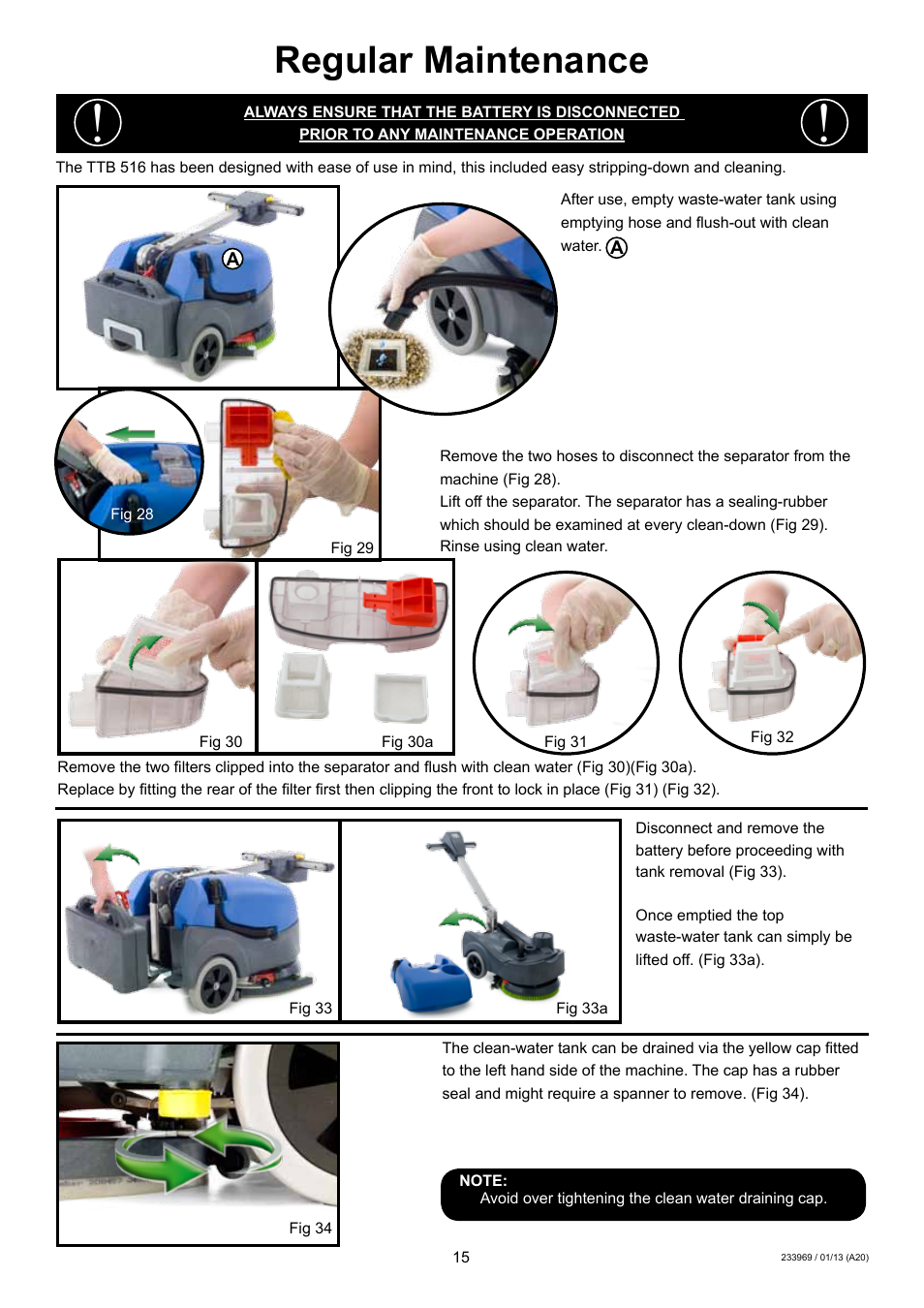 Regular maintenance | NaceCare Solutions TTB516 User Manual | Page 15 / 24