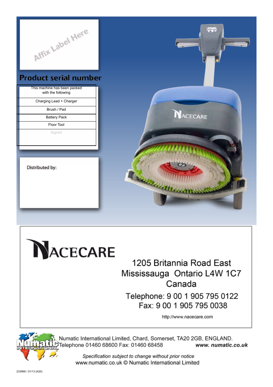 NaceCare Solutions TTB516 User Manual | Page 24 / 24