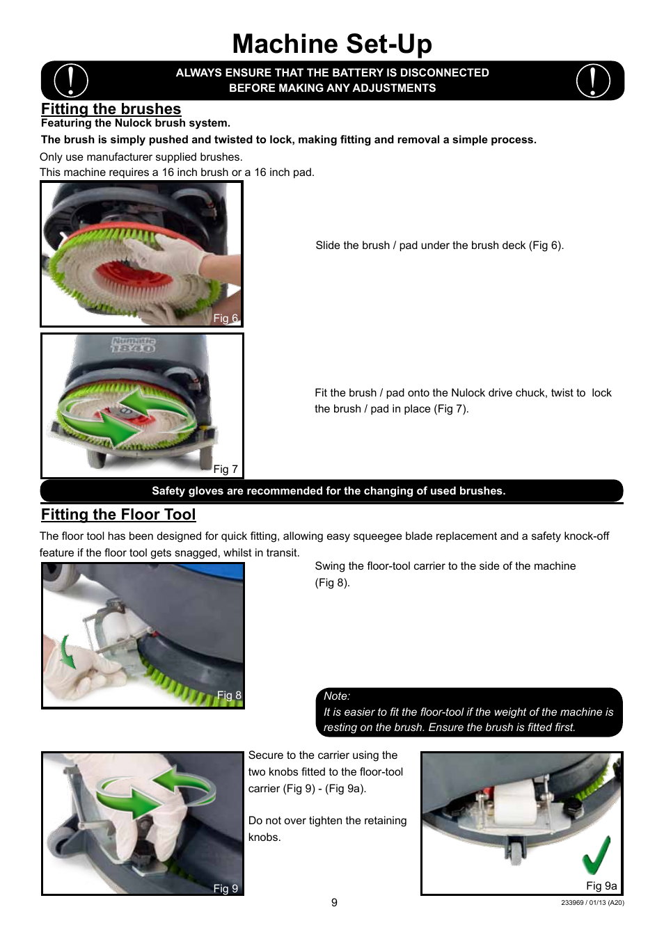 Machine set-up | NaceCare Solutions TTB516 User Manual | Page 9 / 24