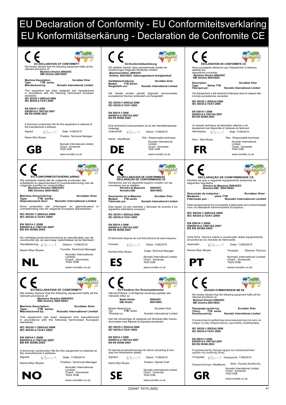 NaceCare Solutions TTB4552 User Manual | Page 41 / 44