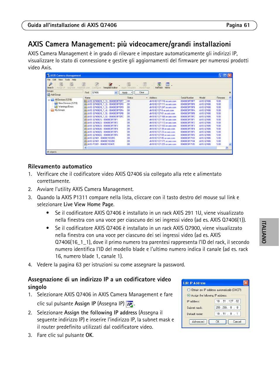 Axis Communications Video Encoder Blade AXIS Q7406 User Manual | Page 61 / 92