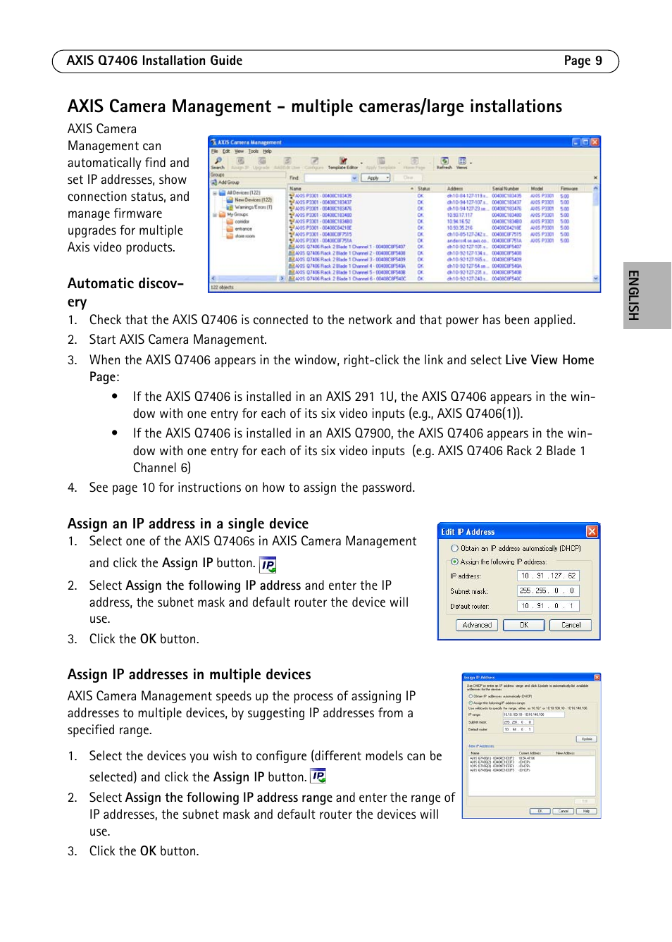 Axis Communications Video Encoder Blade AXIS Q7406 User Manual | Page 9 / 92