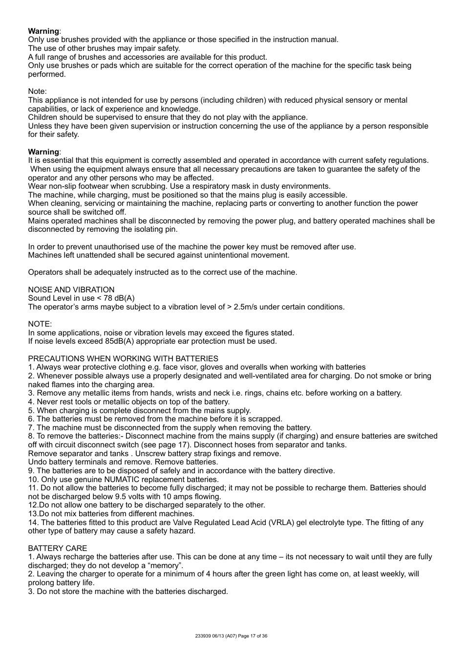 NaceCare Solutions TTB4550T User Manual | Page 17 / 36