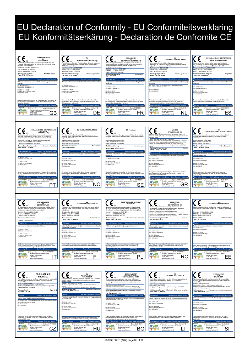 NaceCare Solutions TTB4550T User Manual | Page 35 / 36