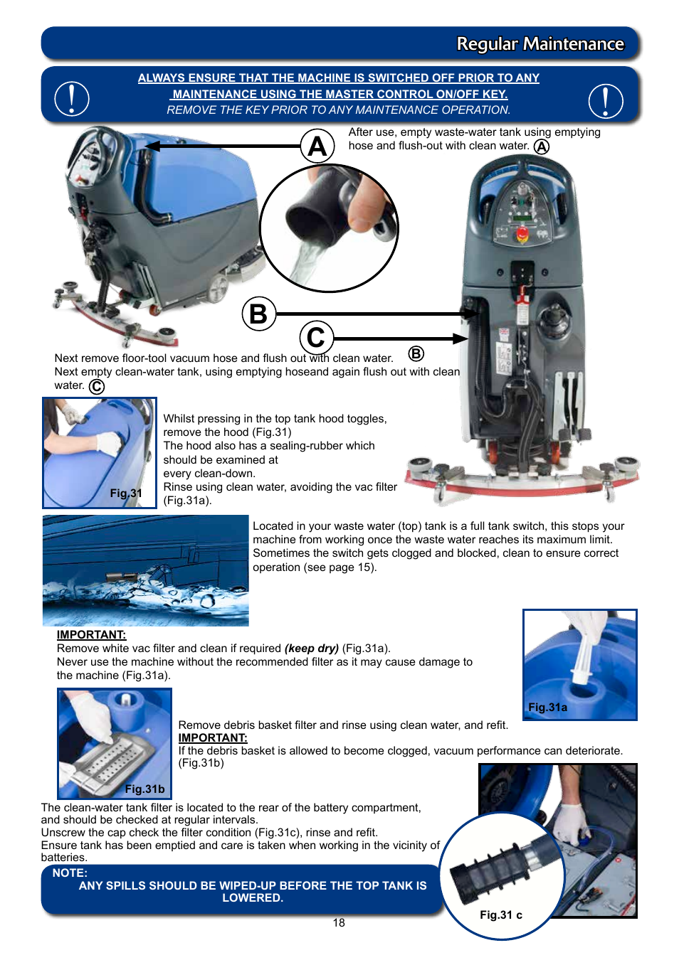 Regular maintenance | NaceCare Solutions TTV5565 User Manual | Page 18 / 28