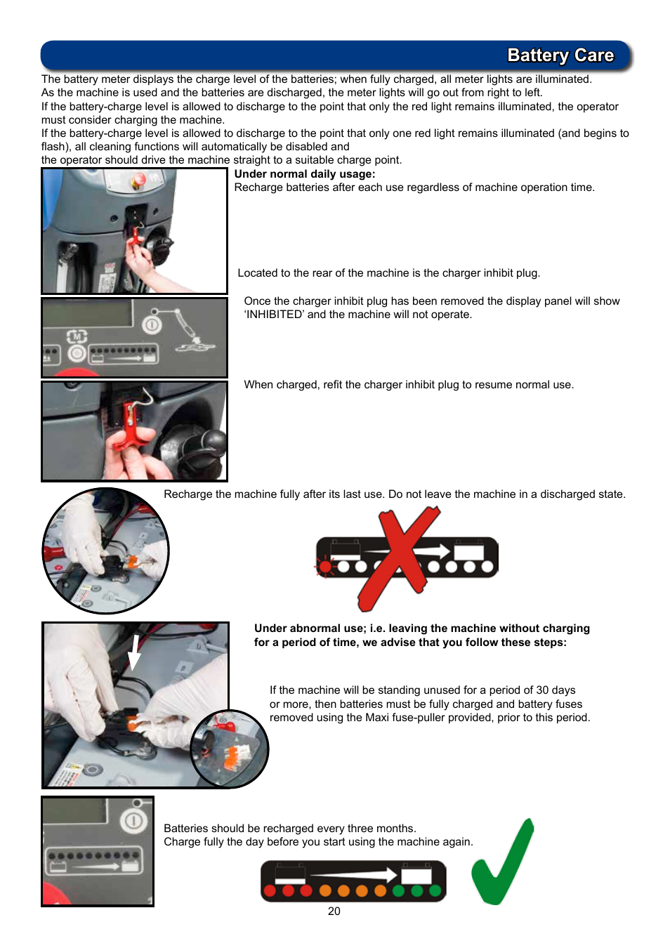 Battery care | NaceCare Solutions TTV5565 User Manual | Page 20 / 28