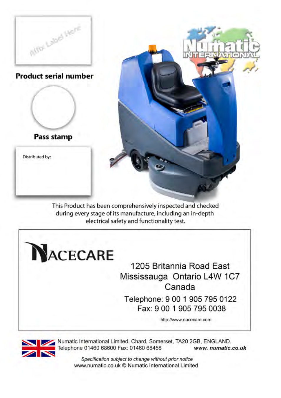 NaceCare Solutions TTV678 User Manual | Page 32 / 32