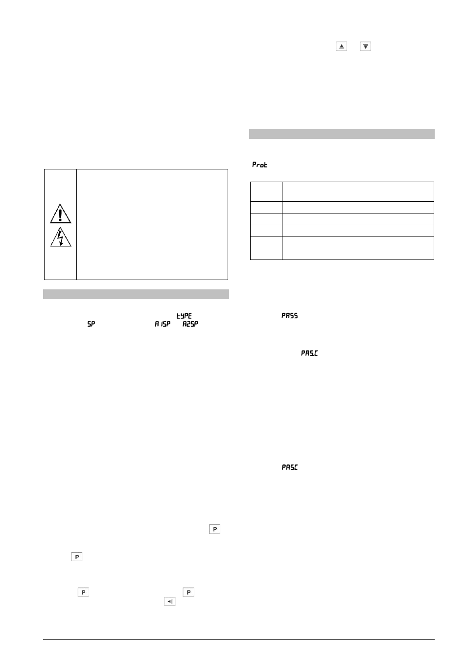 Configuration and operation, Parameters flow chart, Protection of configuration | NOVUS N480D User Manual | Page 2 / 6