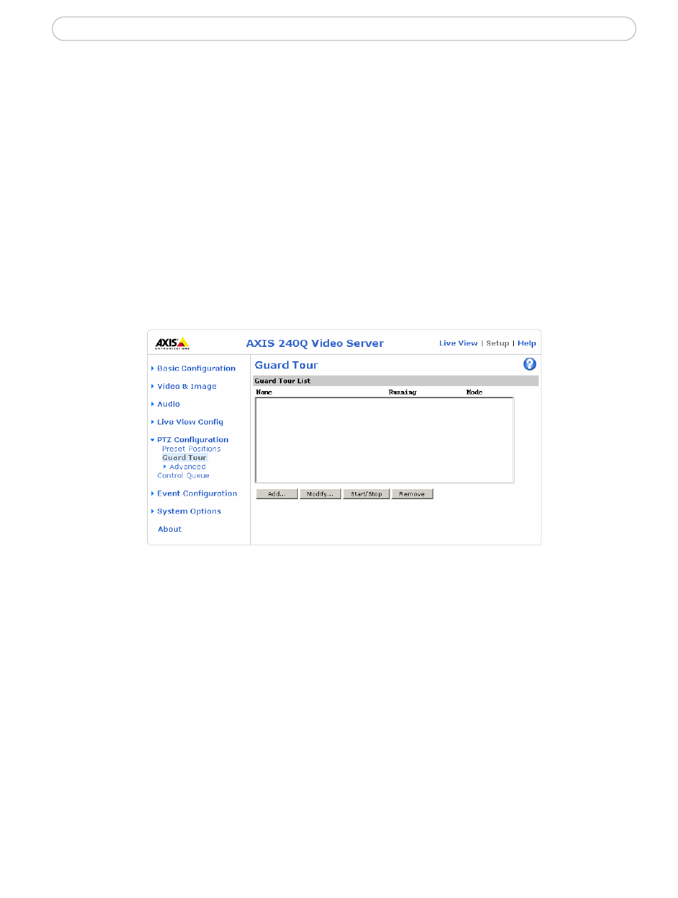 Guard tour, Advanced | Axis Communications Axis Video Server AXIS 240Q User Manual | Page 32 / 57