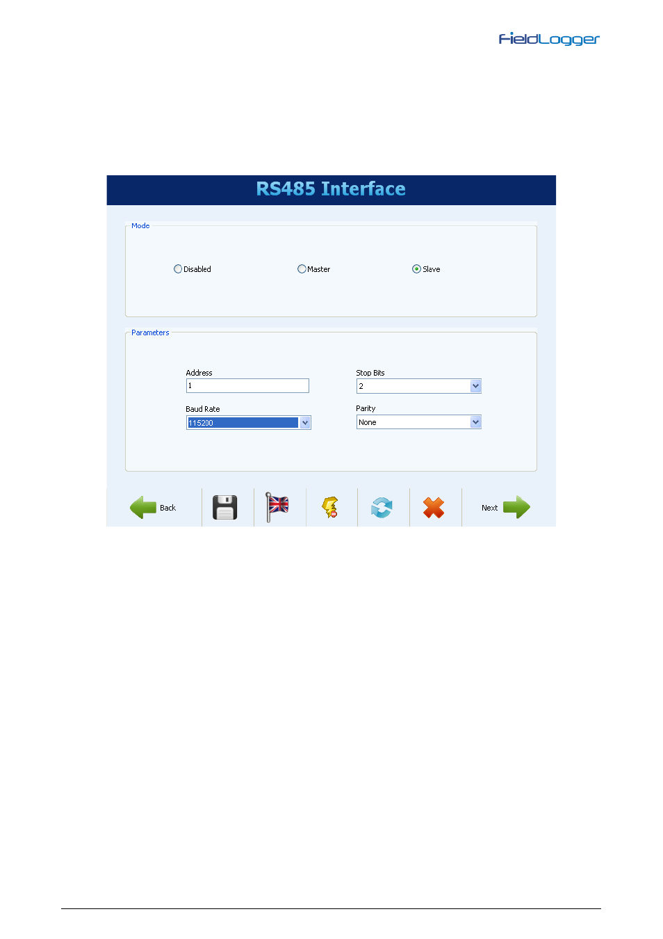 Rs485 interface configuration | NOVUS V1.5x A User Manual | Page 25 / 103