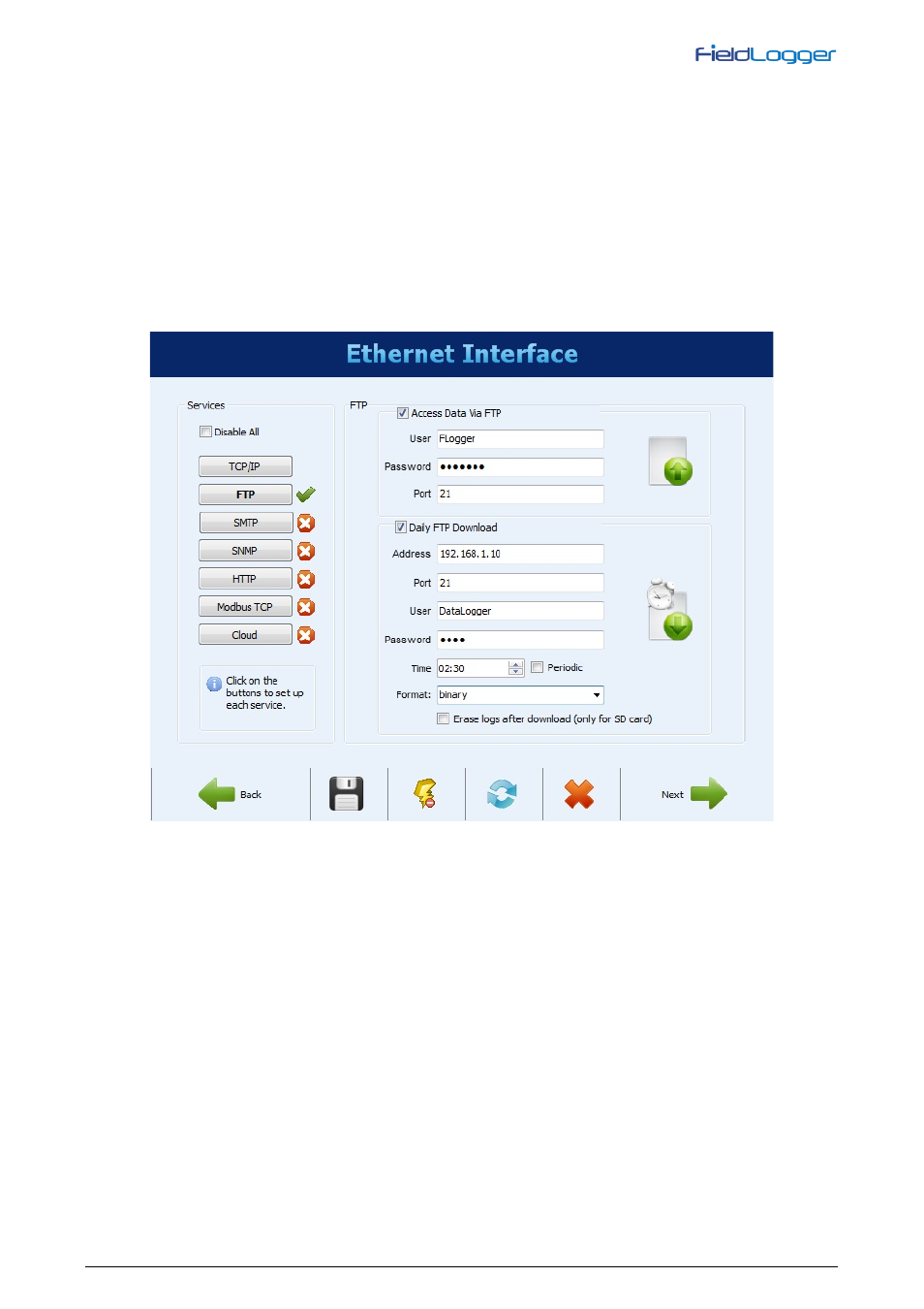 Ethernet interface configuration – ftp | NOVUS V1.5x A User Manual | Page 28 / 103