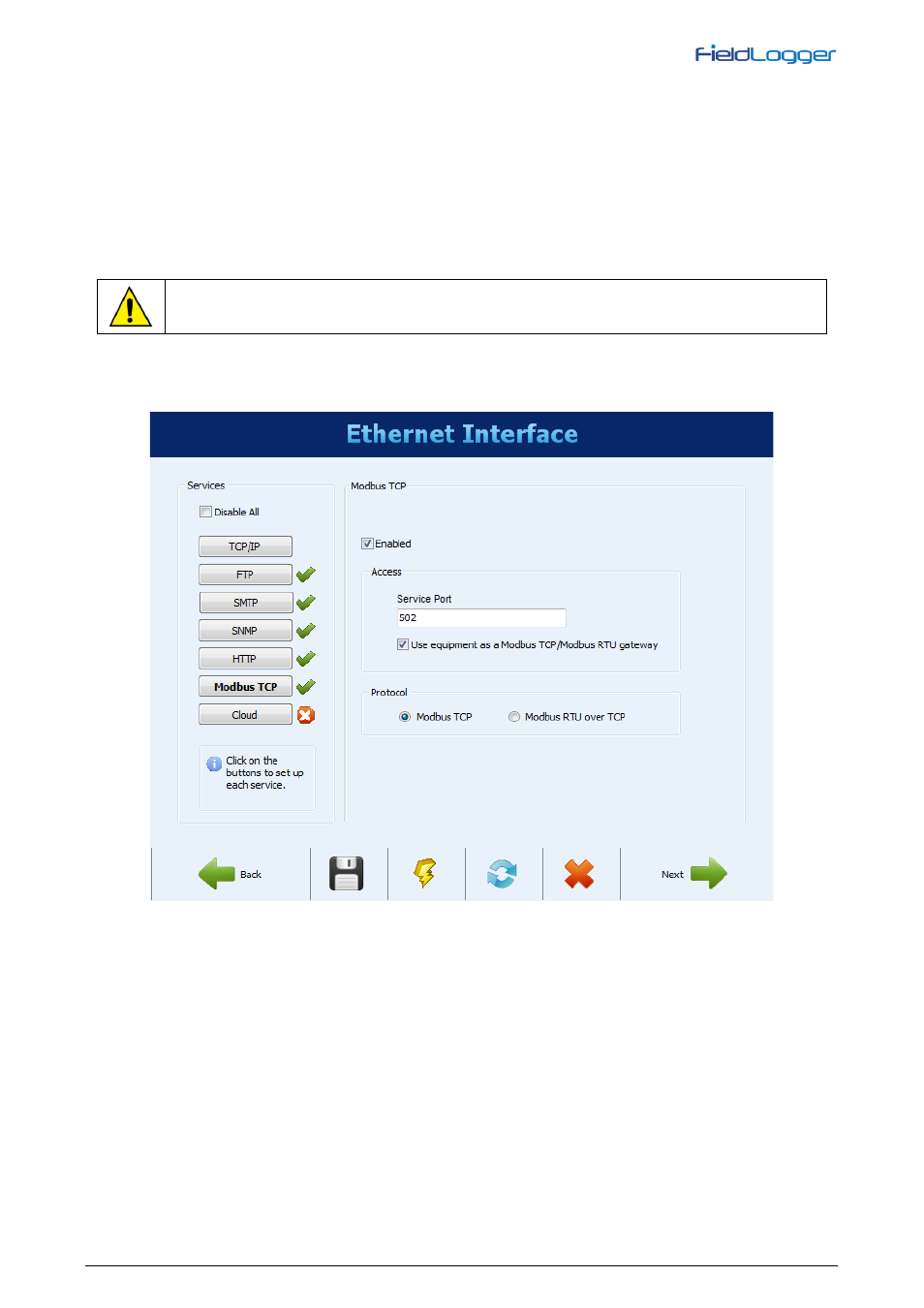 Ethernet interface configuration – modbus tcp | NOVUS V1.5x A User Manual | Page 33 / 103