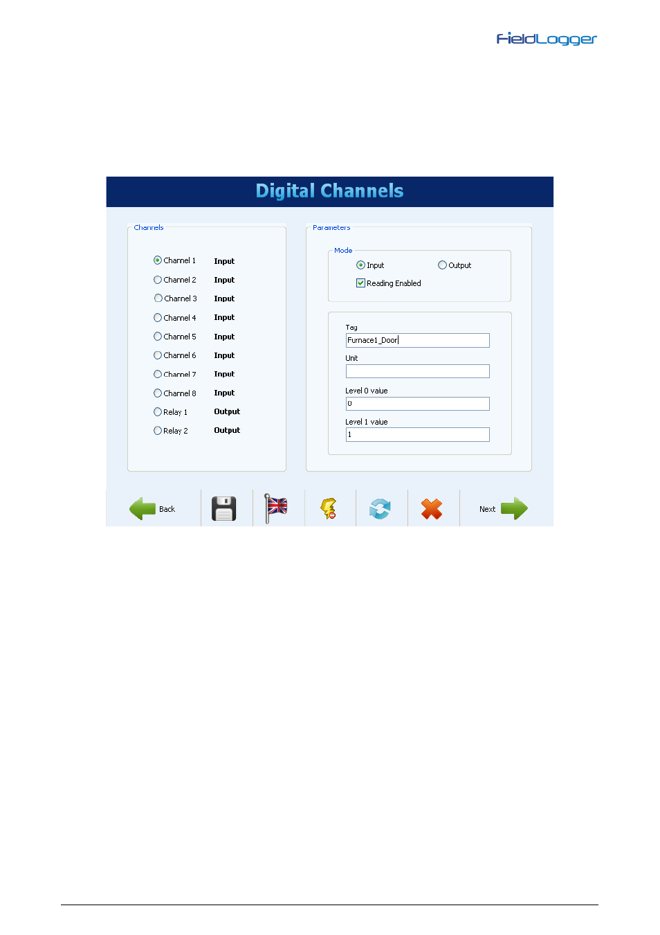 Digital channels configuration | NOVUS V1.5x A User Manual | Page 38 / 103