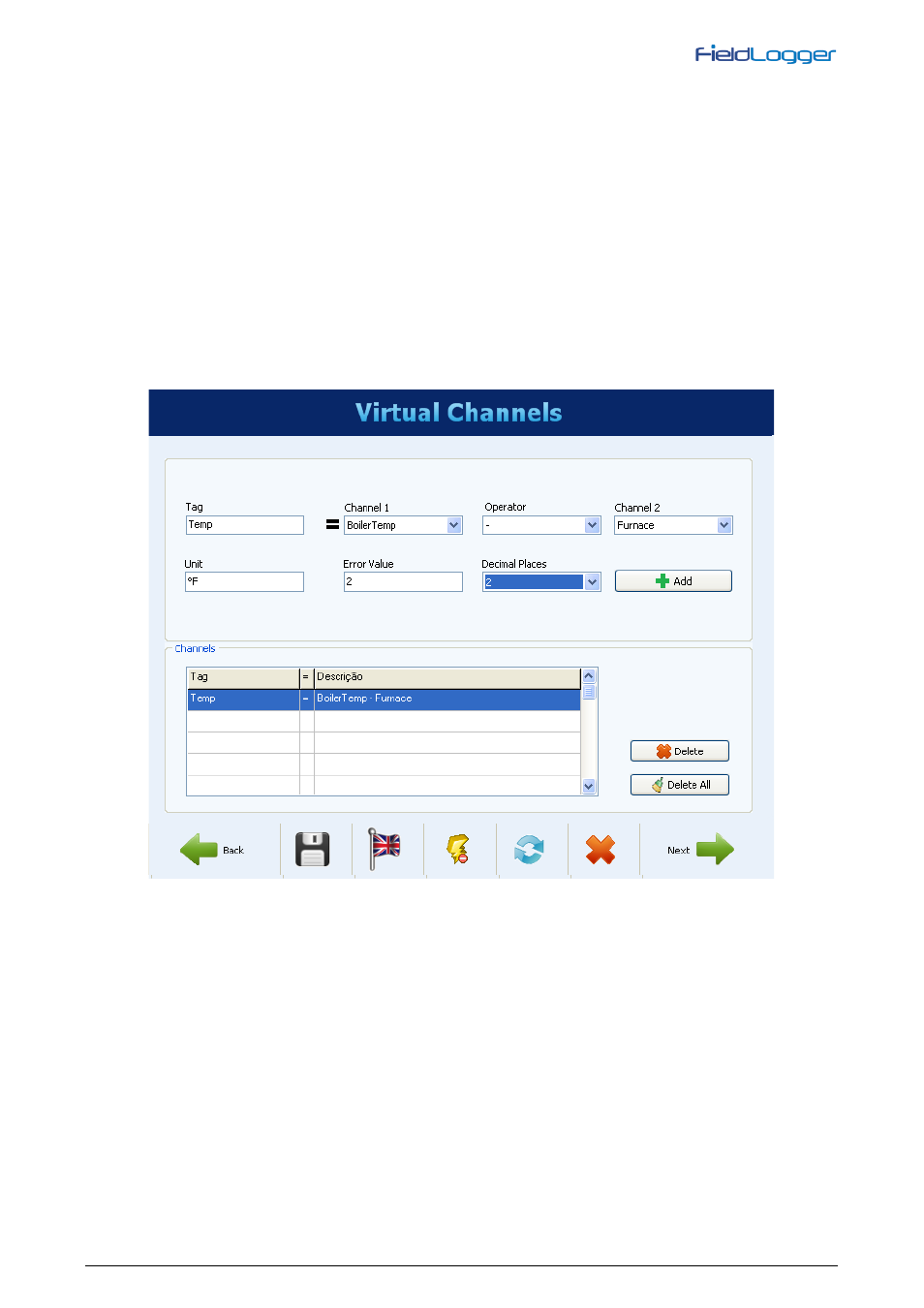 Virtual channels configuration | NOVUS V1.5x A User Manual | Page 43 / 103