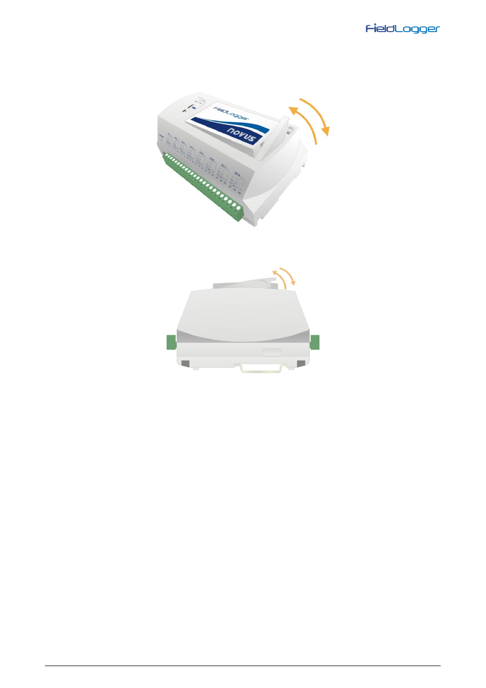 Attaching and detaching the front cover | NOVUS V1.5x A User Manual | Page 8 / 103