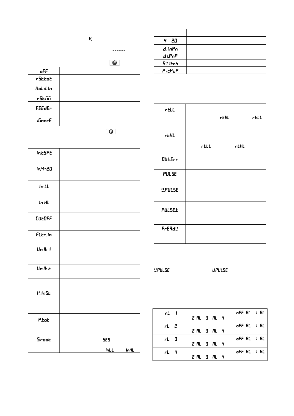 Input setup cycle, Selection of flow input type, Output setup cycle | Relay configuration cycle | NOVUS N1500FT Indicator User Manual | Page 6 / 9