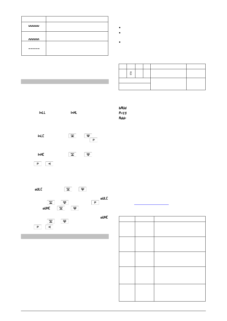 Special recommendations, Calibration, Input calibration | Output calibration, Serial communication, Features, Electrical connections: rs485 interface, Configuration of serial communication parameters | NOVUS N1500FT Indicator User Manual | Page 8 / 9